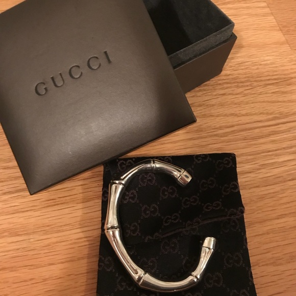 gucci bamboo bracelet silver